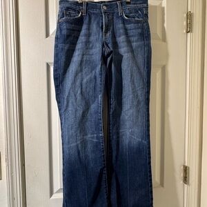 7 For All Mankind Indigo Straight Jeans